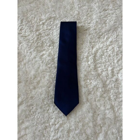 Geoffrey Beene Navy Blue Neck Tie - Picture 1 of 3